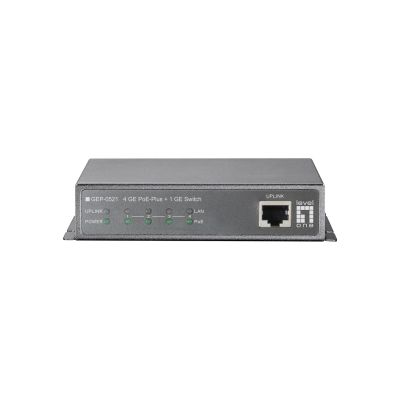 3. LevelOne GB PoE+ Switch 5-Port 19" 115W 1Gbps
