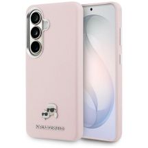 Karl Lagerfeld Saffiano KC Metal Logo MagSafe Hülle für Samsung Galaxy S26 - Pink