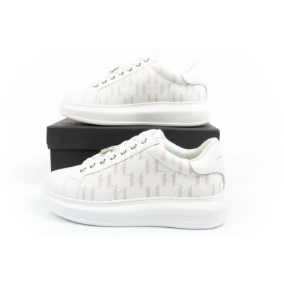 10. Karl Lagerfeld Kapri Herrenschuhe Sneakers Naturleder weiß