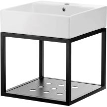 Wandhängende Badezimmerkonsole mit Waschbecken - 50x50 cm CDTW6U5S 5908212079164
