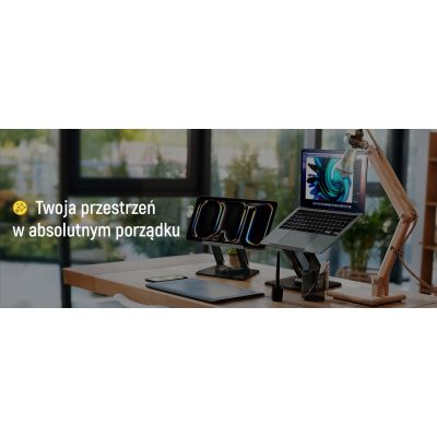 20. Wozinsky WRS-CPY84SB 360-Grad-Laptop- und Tablet-Ständer aus Aluminium + kostenloser Smartphone-Ständer – Schwarz