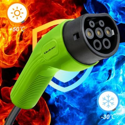 5. Qoltec 52472 Ladekabel für Elektrofahrzeuge, schwarz, Typ 2,5 m