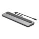7. 12-Port-USB-C-Dockingstation, max. 8K/30Hz mit HDR, HDMI, DP, max. 3 Monitore (MST), USB-C 3.2 Gen2, Gigabit-Ethernet, SD/Micro-SD, Audio, PD 100W
