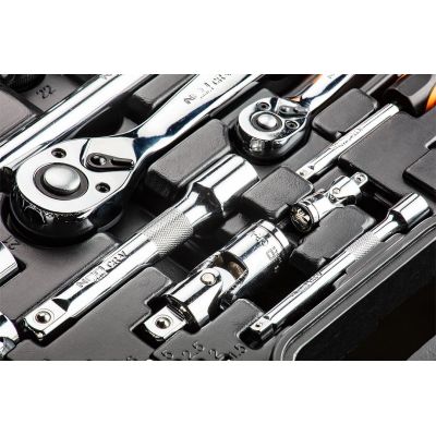 2. Neo Steckschlüsselsatz 1/4" 1/2" 77-teilig CrV 08-915