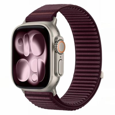 Tech-Protect NylonLoop Armband für Apple Watch 44 / 45 / 46 / 49 mm – Burgunderrot