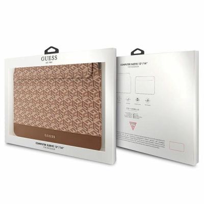 4. Guess GCube Stripes Tasche für einen 14-Zoll-Laptop – braun
