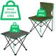 32. Faltbares Touristen-Set 3-in-1 Tisch und 2 Stühle Green Enero Camp
