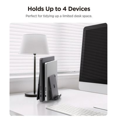 6. Spigen LD208S4 Schreibtisch-Organizer für Laptops, Tablets, Smartphones, Tastaturen – Grau