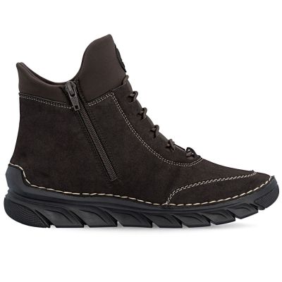 2. Bequeme, gefütterte Damen-Ankle-Boots in Schokoladenbraun, Rieker 55069-25