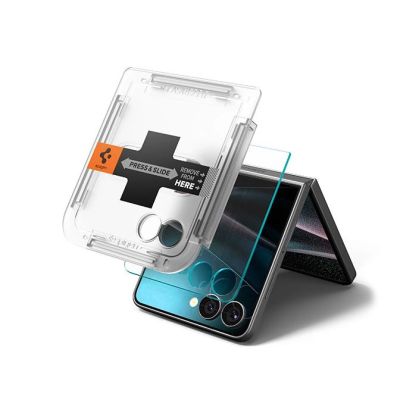 2. Spigen Glas.TR EZ Fit HD Panzerglas 2er-Pack für Samsung Galaxy Z Flip 7 - Transparent