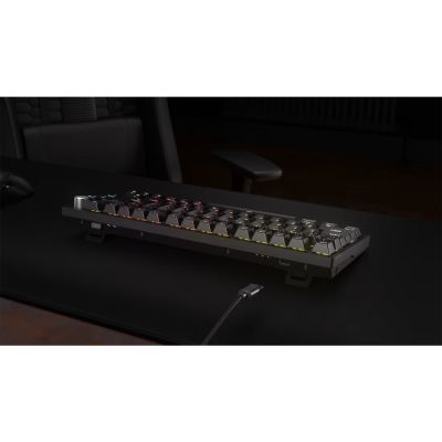 3. Corsair K65 PLUS Gaming-Tastatur, USB + Funk + Bluetooth, QWERTZ-Tastatur, US-Englisch, Schwarz