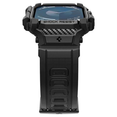 5. Spigen Rugged Armor Pro Gehäuse mit Armband für Apple Watch 10 (42 mm) – Schwarz