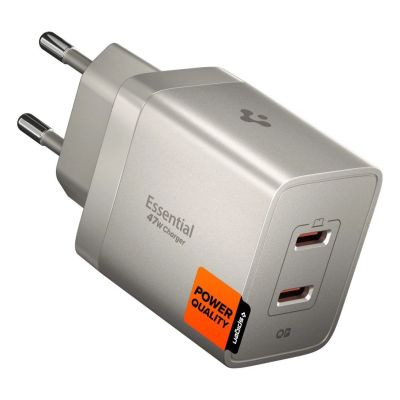 Spigen Essential EE472EU-GAN 2-Port 47W Wandladegerät – Titan