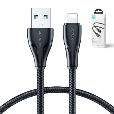 7. Joyroom Surpass Series A11 USB-A / Lightning 2,4A-Kabel 1,2 m – Schwarz