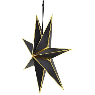 3. PAPIERSTERN-DEKORATION 60 CM SCHWARZ SASKA GIFT & DECOR