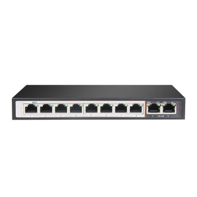 4. Extralink PoE-Switch PERSES, 8x Gigabit PoE/PoE+, 2x RJ45 Gigabit-Uplink, 96 W