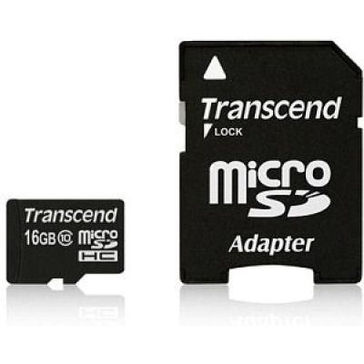 2. 16 GB Transcend SDHC UHS1 microSD-Karte mit Adapter