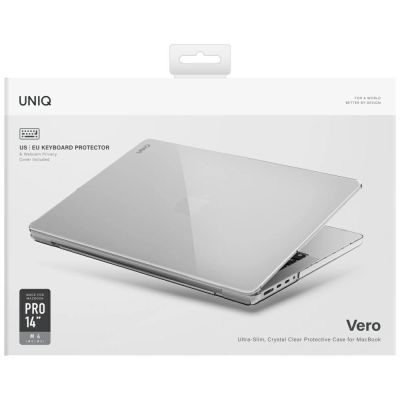 9. Uniq Vero Hülle für MacBook Pro 14" M1-M4 (2021-2024) - Transparent