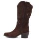 3. Damen-Cowboystiefel mit Lochmuster, schokoladenbraun, S.Barski HY62-8126