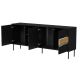 3. INSERTO 3D1W Kommode 190x40x80 schwarz + LED