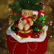 5. Dekorativer Weihnachtsbaum 60 cm mit 25 LEDs und Timer – Teddybär