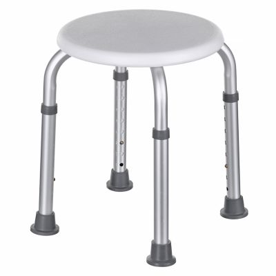 Runder Duschhocker aus Aluminium