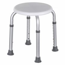 Runder Duschhocker aus Aluminium