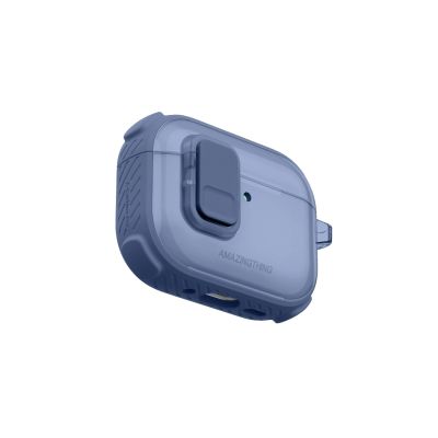 8. AmazingThing Titan Pro Mag Hülle, transparent, für AirPods Pro 3 - Blau