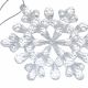 4. Schneeflocken-Hängedekoration 12x12 cm Muster 3