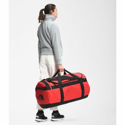 5. The North Face Base Camp Duffel L Sporttasche 95L Polyester Schwarz, Rot