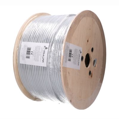 6. Extralink CAT6A FFTP (F/FTP) verdrilltes 305-m-Netzwerkkabel für den Innenbereich