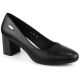 15. Sergio Leone W SK314A schwarze Pumps mit dekorativem Blockabsatz