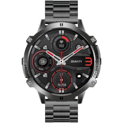 4. Smartwatch Gravity Schwarzes Armband + Armband GT42-1