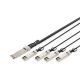 Digitus 40G QSFP+ auf 4 x SFP+ Direktanschlusskabel 1 m