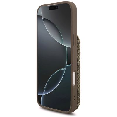 4. Guess 4G Cardslots & Magnetic Closure Crossbody Etui für iPhone 18 Pro Max / 17 Pro Max – braun