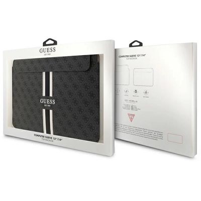 4. Guess 4G Printed Stripes Hülle für einen 14-Zoll-Laptop – Schwarz