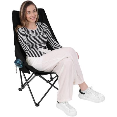 13. Klappbarer Campingstuhl 46 x 46 x 90 cm, schwarz