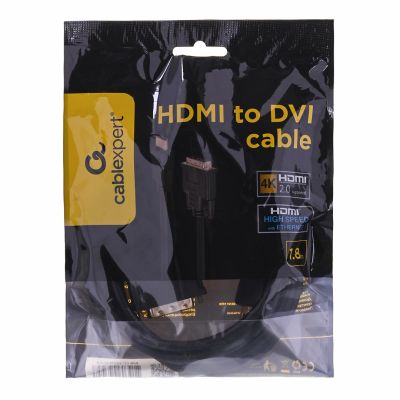 3. GEMBIRD CC-HDMI-DVI-6 Kabel (HDMI M - DVI-D M; 1,8 m; schwarz)