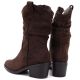 5. Damen-Ankle-Boots, Rüschen-Cowboystiefel, braun, Vinceza HX27-16536