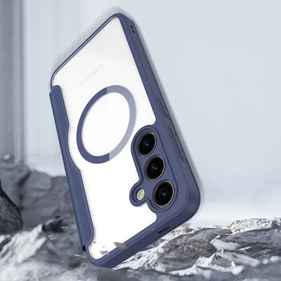 11. Dux Ducis Skin X Pro Hülle für Samsung S24+ mit Magnetring und Klappe – Blau
