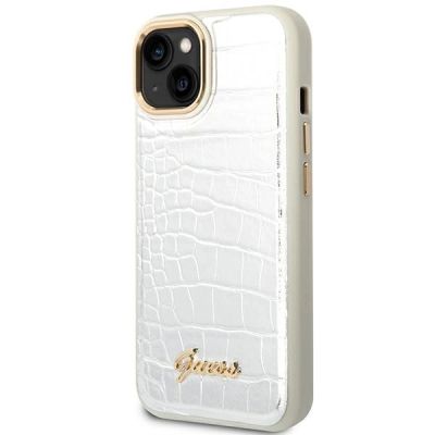 2. Guess GUHCP14MHGCRHS iPhone 14 Plus 6,7 "Silber / Silber Hardcase Croco Collection