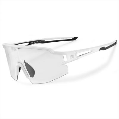 2. Rockbros Photochrome Fahrradbrille mit UV-Schutz und Korrektureinsatz - Weiß