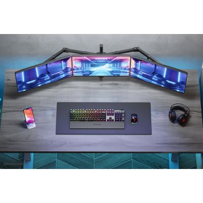 4. Neomounts FPMA-D550D3BLACK Monitorhalterung/Ständer 68,6 cm (27") Schreibtisch Schwarz