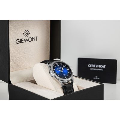 7. Giewont Elegance Saphir Herrenuhr Schwarz und Blau GW5160-A6