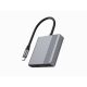 8. GEMBIRD 3-IN-1 USB-C-Multiadapter (USB-Anschluss + HDMI + USB-C-Video), Grau