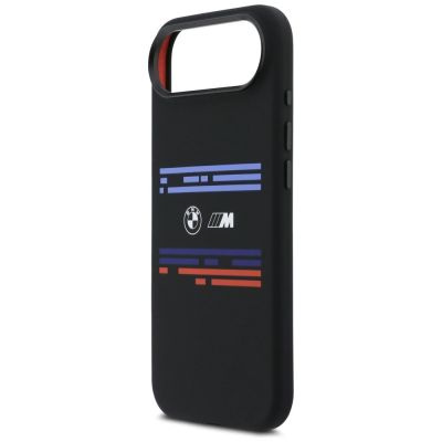 6. BMW M Silikonhülle mit horizontaler Linie und MagSafe-Funktion für iPhone Air – Schwarz