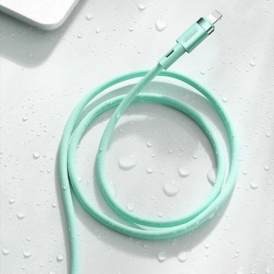 9. Joyroom Flüssigsilikon-Datenkabel N2 USB-A / Lightning 2,4 A 1,2 m – Weiß