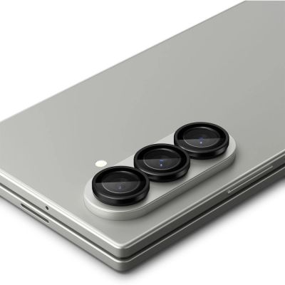 4. Spigen Optik Pro HD Glas.TR EZ Fit 2er-Pack Kameraschutz für Samsung Galaxy Z Fold 7 - Schwarz