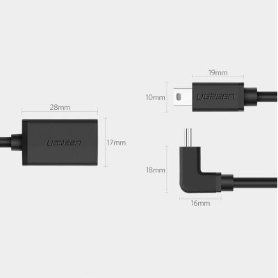 9. Ugreen US249 10383 Mini-USB-B (männlich) / USB-A (weiblich) OTG-Adapter 10 cm – grau