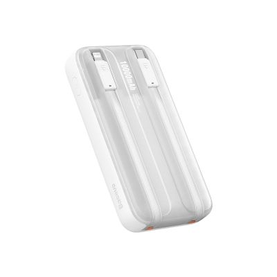 7. Baseus Comet Series Powerbank mit Display 10000 mAh 22,5 W – weiß + USB-A – USB-C-Kabel